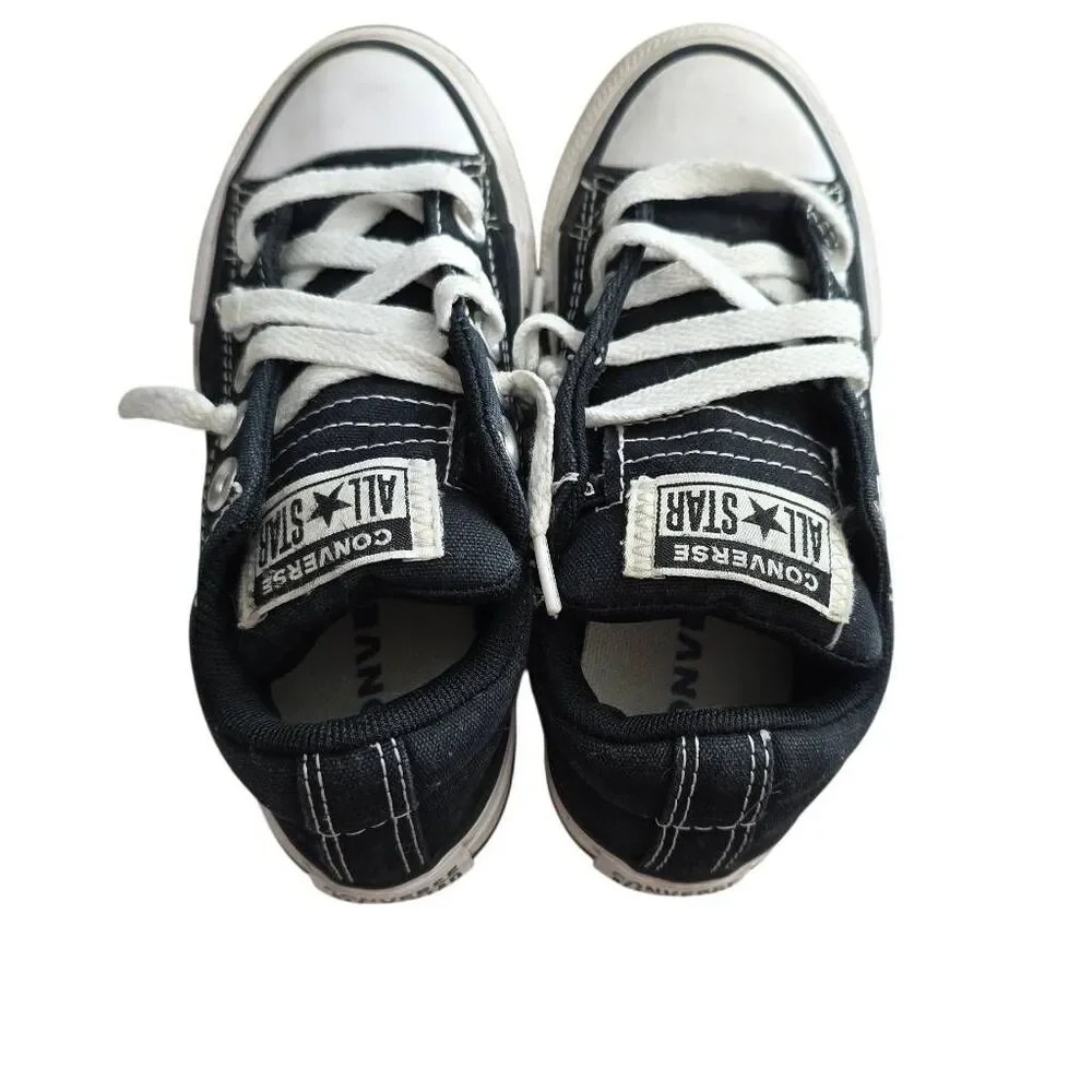 Converse All Stars Kids Size 11 Black White Lo Top Slip On Sneakers